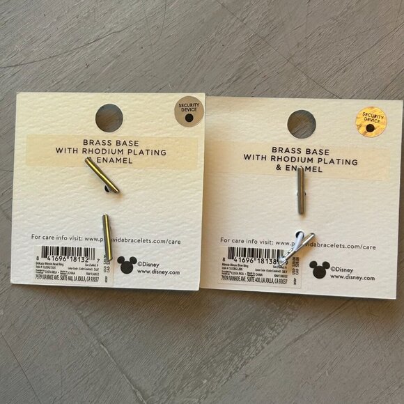 NWT Set of 2 Pura Vida Disney Minnie Mouse Rings Minnie Ears Minnie Bow Size 6 - Picture 4 of 15